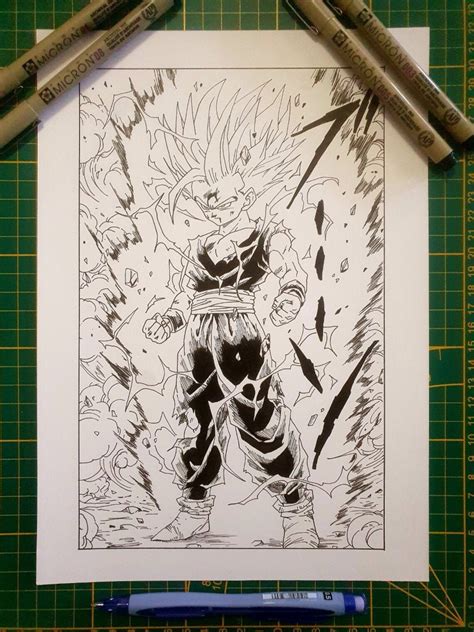 GOHAN SSJ2 Fan Art Original Dragon Ball Z | Etsy