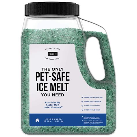 Buy Natural Rapport Pet Friendly Ice Melt - Calcium Chloride Free, Pet Safe Ice Melter, Rock ...