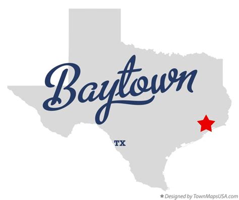 Map of Baytown, TX, Texas