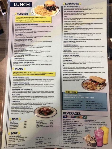 Menu at Freedom Square Diner restaurant, Natrona Heights