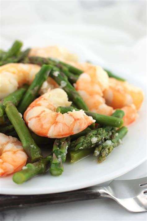 Garlic-Lemon Asparagus Shrimp Stir-Fry - A Clean Plate