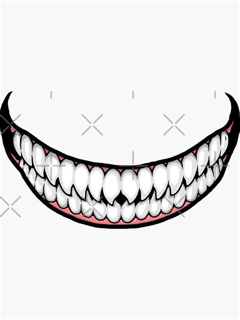 "Monster Smile" Sticker for Sale by RevolutionGFX | Protetores bucais, Tatoo, Desenho