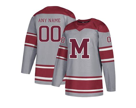 Men's Grey UMass Minutemen Jersey - Custom