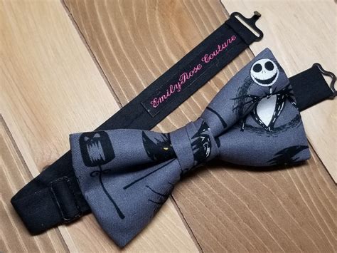 Halloween Bow Tie- Jack Skellington Dark Night Bow Tie- LAST ONE- Size 6 to 12- Costume- Party ...