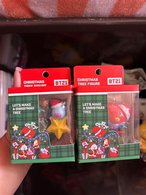 BT21 CHRISTMAS TREE FIGURE SET, Hobbies & Toys, Memorabilia & Collectibles, K-Wave on Carousell