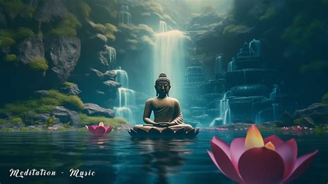 Meditation Music | Flowing waterfall, peace - relax, restore mind ...