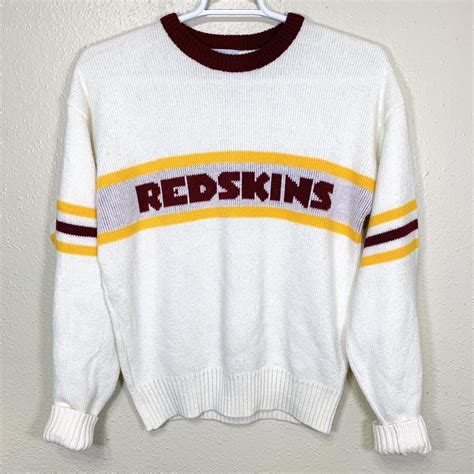 Vintage 80’s Washington Redskins Knit Sweater Super... - Depop