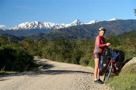 Cycling On Carretera Austral Stock Image - Image of activity, beautiful: 25718959