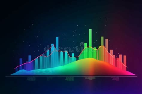Data Visualization Charts Diagrams, Vibrantly Illustration with Spectacular Background Stock ...