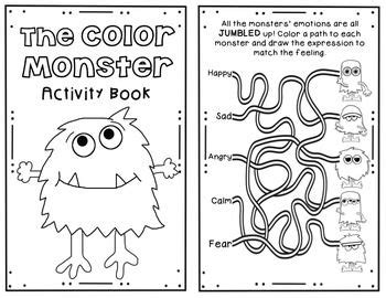 Roll and Color Big Green Monster - Printable