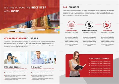 Higher Educational Brochure Template with regard to Brochure Design Templates For Education ...