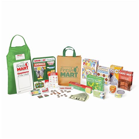 Melissa & Doug Fresh Mart Grocery Store Play Food and Role Play ...