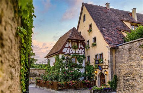 Burghotel in Rothenburg ob der Tauber mit Blick ins Taubertal