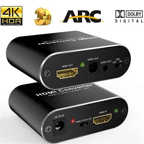 HDMI Audio 4K 60Hz Extractor 5.1 ARC HDMI Audio Extractor Splitter HDMI ...