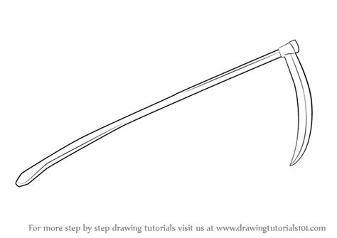 How to Draw Scythe (Tools) Step by Step | DrawingTutorials101.com