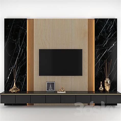 3d models: TV Wall - tv wall in 2020 | Living room design modern, Tv ...