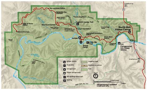 Map of Theodore Roosevelt - Park JunkiePark Junkie