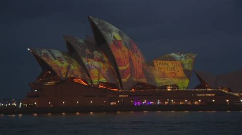 Sydney Opera House illuminated to support firefighters | wusa9.com