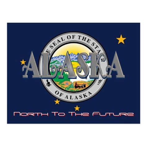 Alaska State Flag And Seal Post Card | Zazzle