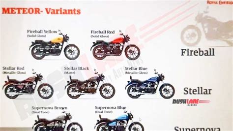 Royal Enfield Meteor 350 colours, variants revealed via leaked brochure