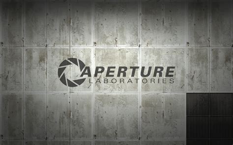 Portal (game), Aperture Laboratories, logo, Valve, Portal 2, cyan, black background HD Wallpaper