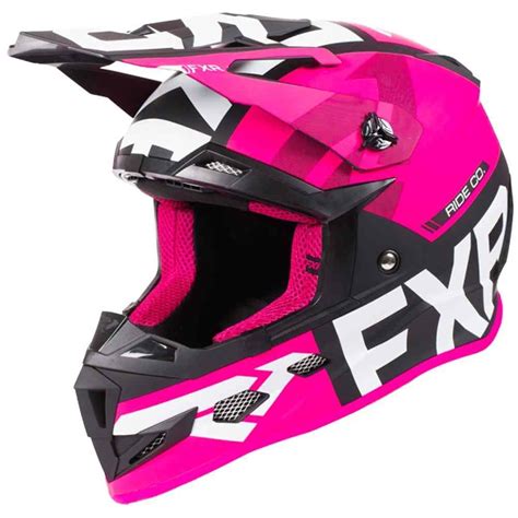 FXR Racing F19 Boost Evo Mens DOT Dirt Bike Snocross Snowmobile Helmet ...