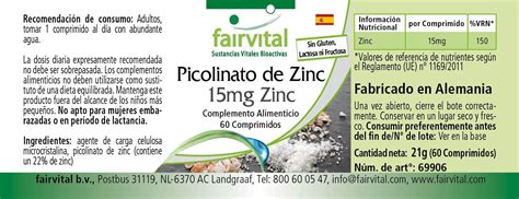 Zinc picolinate with 15mg zinc – Vegan – HIGH Dosage – 60 Tablets – BigaMart