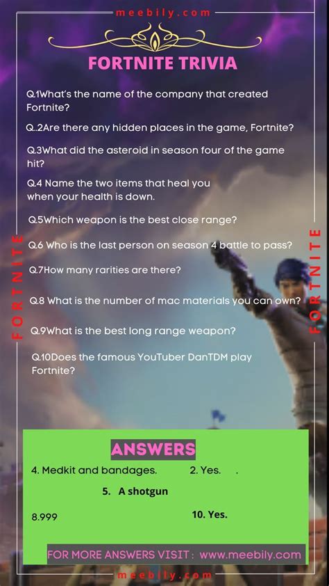 Fortnite Trivia Questions Printable Printable Templates | Porn Sex Picture