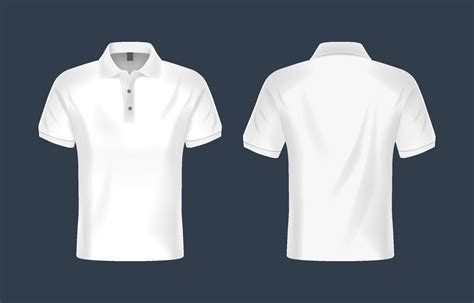 Realistic White Polo Shirt Mock Up 20600415 Vector Art at Vecteezy