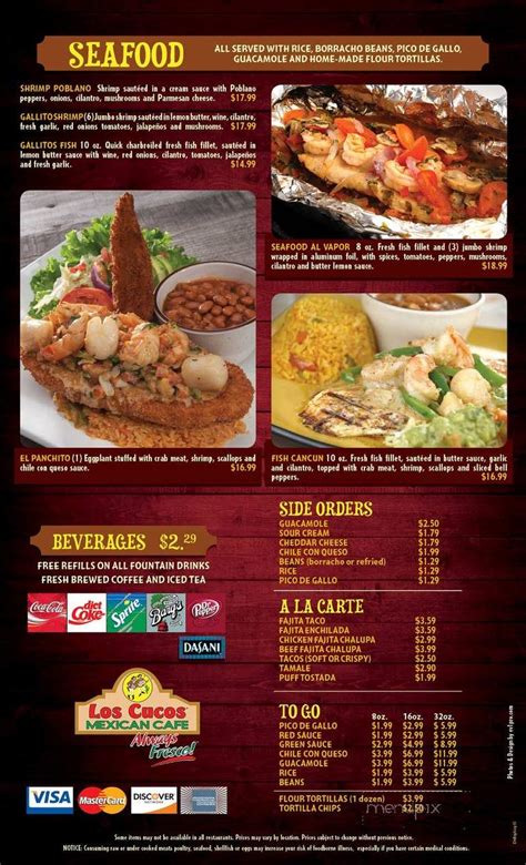 Online Menu of Los Cucos Mexican Cafe, El Campo, TX