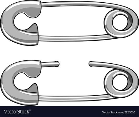 Safety pin Royalty Free Vector Image - VectorStock