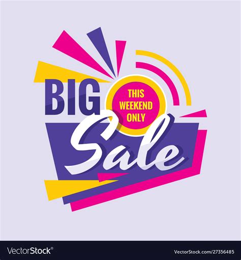 Big sale - concept banner design discount Vector Image