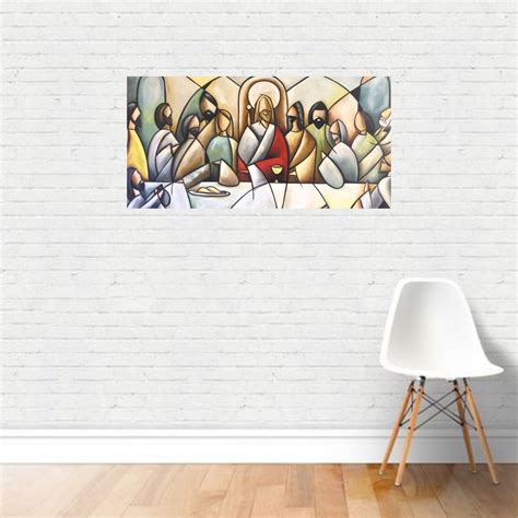 Quadro Religião Santa Ceia Moderna Vintage Jesus tela Canvas - Loja ...