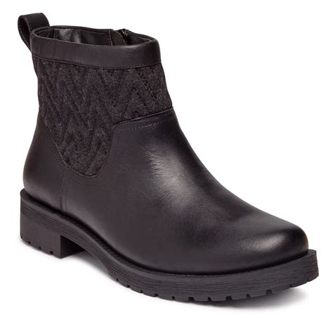 Vionic Women's Maple Ankle Boot Black Leather | Birkenstock & More