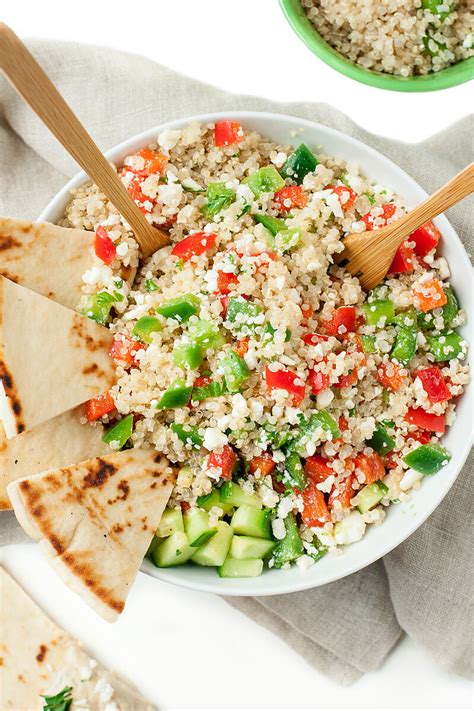 Greek Quinoa Bowls - Healthy Vegetarian Grain Bowls - Peas and Crayons