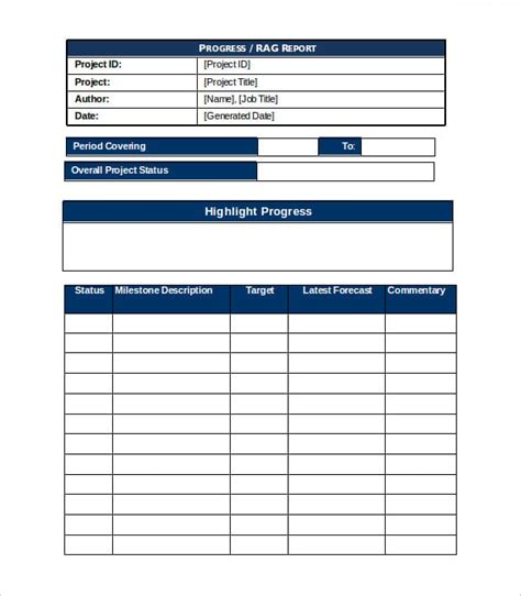 Weekly Status Report Templates - 30+ Free Documents Download- MS Word ...