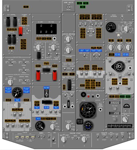 B737 Overhead cheapest full size cockpit flight deck training posters ...