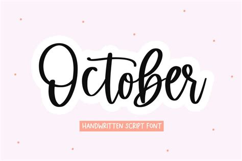 October - Handwritten Script Font