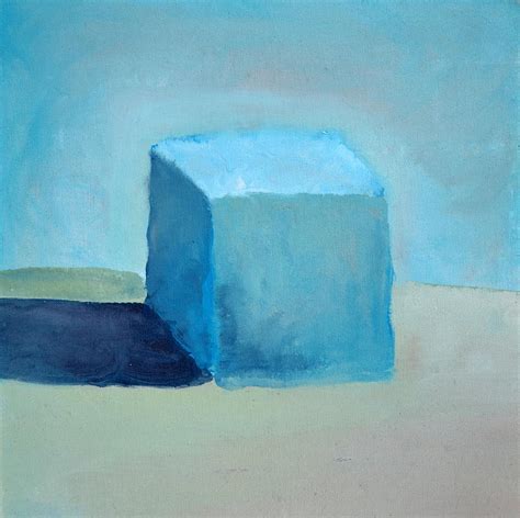 Blue Cube Still Life Painting by Michelle Calkins - Fine Art America