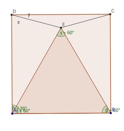 geometry - $ABCD$ is a square and $AEB$ is an equilateral triangle ...