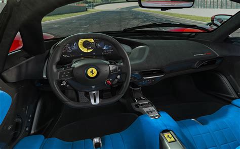 Download wallpapers 2022, Ferrari Daytona SP3, 4k, interior, inside ...