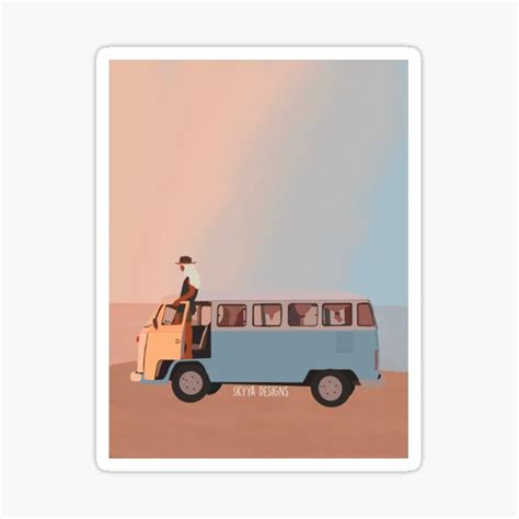 "Sunset Camper" Sticker for Sale by Skyyadesigns | Redbubble