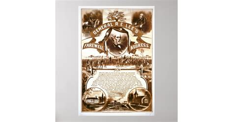 Lee's Farewell Address 1865 Poster | Zazzle