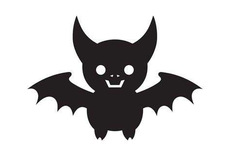 Halloween bat simple silhouette on white background 32474607 Vector Art at Vecteezy