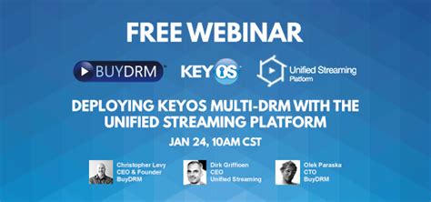 Spotlight on DRM: "FREE Webinar Jan. 24th - BuyDRM & Unified Streaming