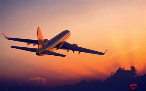 Airplane Taking Off Into The Sunset wallpaper | aircraft | Wallpaper Better