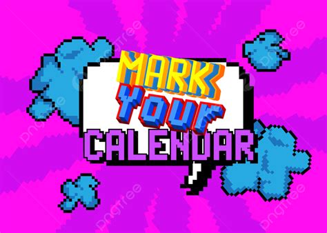 Mark Your Calendar Template Download on Pngtree