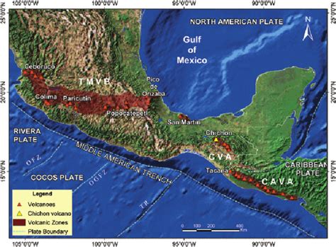 Active Volcanoes In Central America Map | American Map