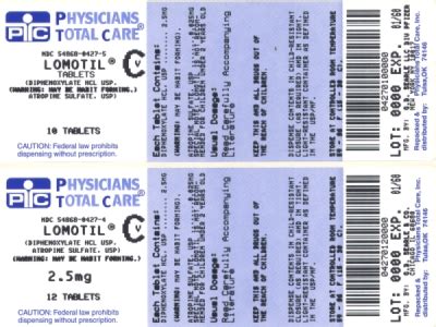 Lomotil (Physicians Total Care, Inc.): FDA Package Insert