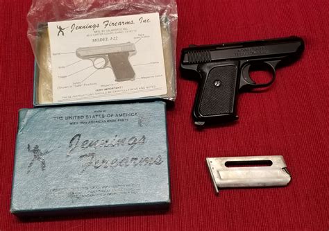 Jennings Firearms Model J-22 W/Original Box, Manual And 2 Magazines .22 ...